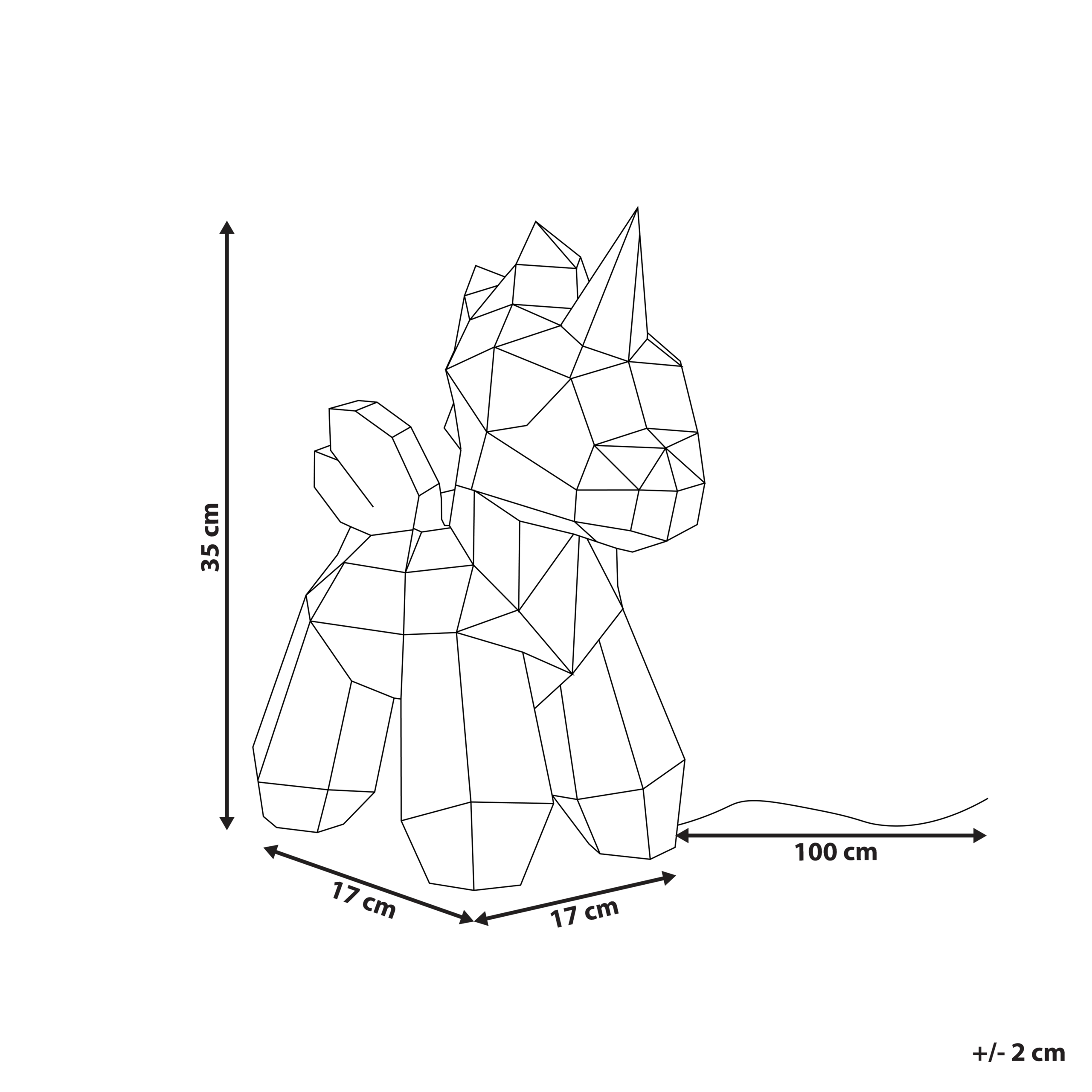 LED-koriste Yksisarvinen FORNAX Monivärinen