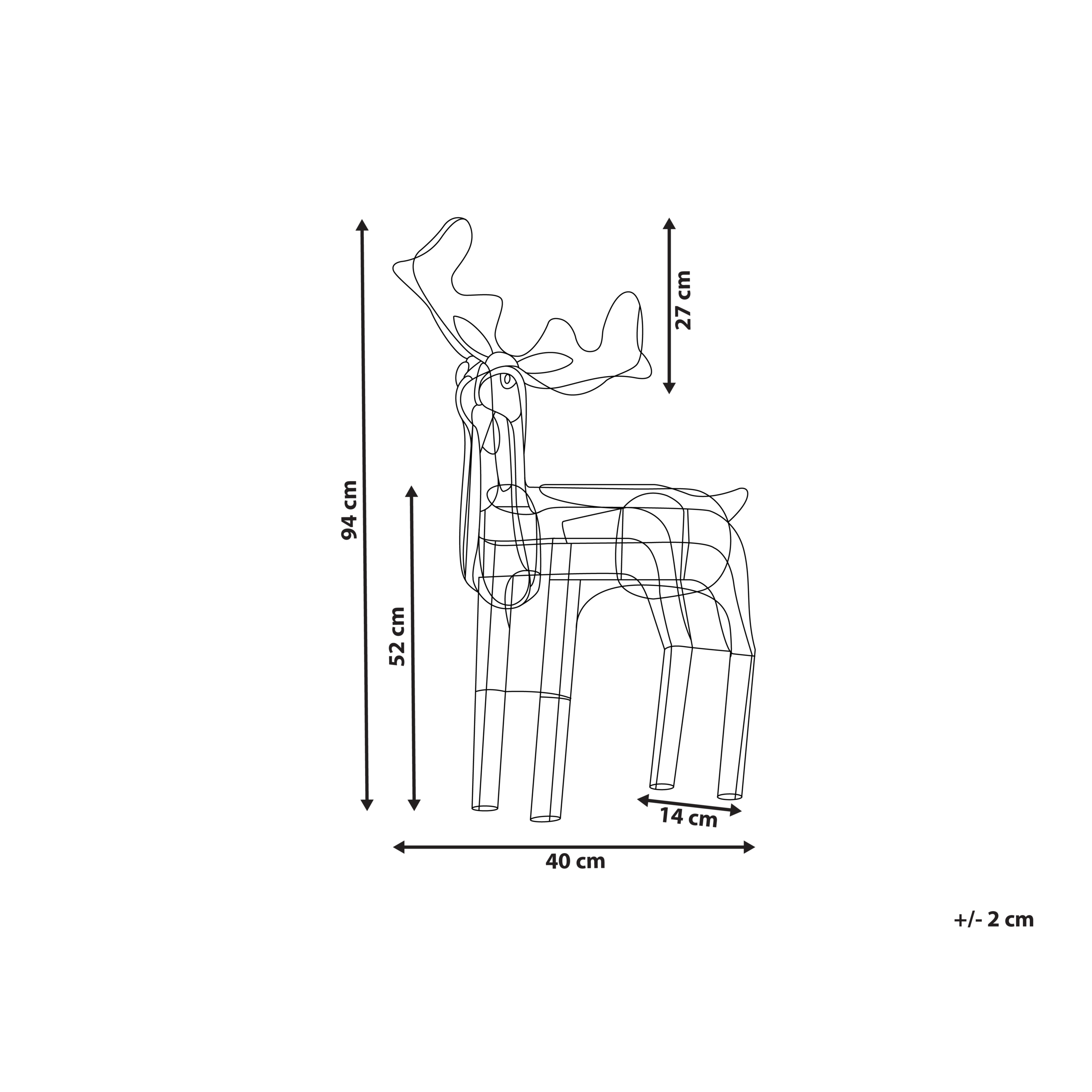 Ulkokoriste LED-valo INNNES Poro 94 cm Valkoinen