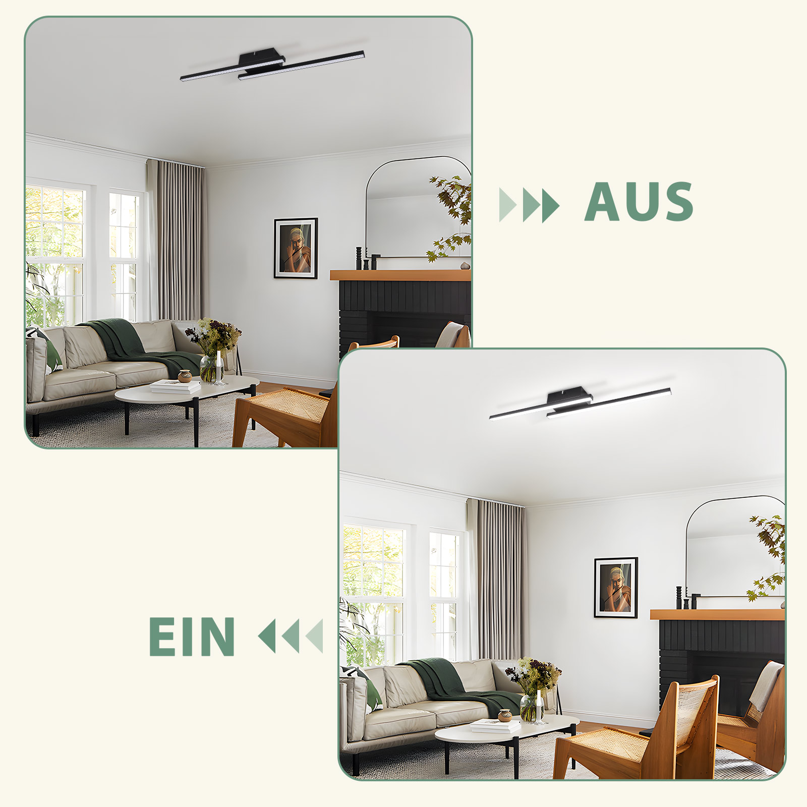 ZMH 12W 6500K LED-kattovalaisin, musta makuuhuonevalaisin