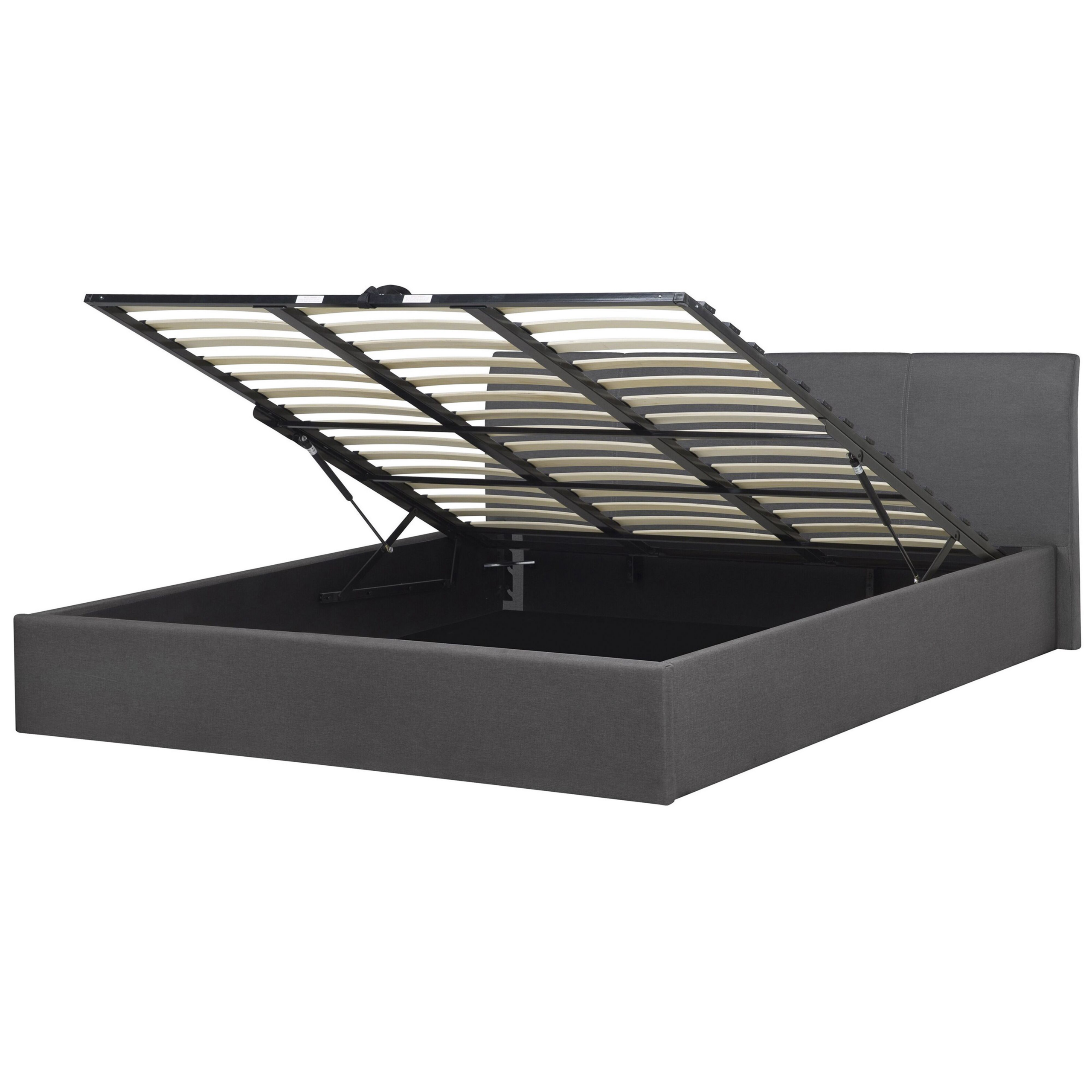 Sänky säilytystilalla kangas ORBEY 180 x 200 cm Harmaa