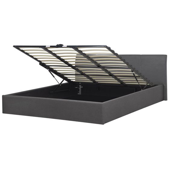 Sänky säilytystilalla kangas ORBEY 180 x 200 cm Harmaa