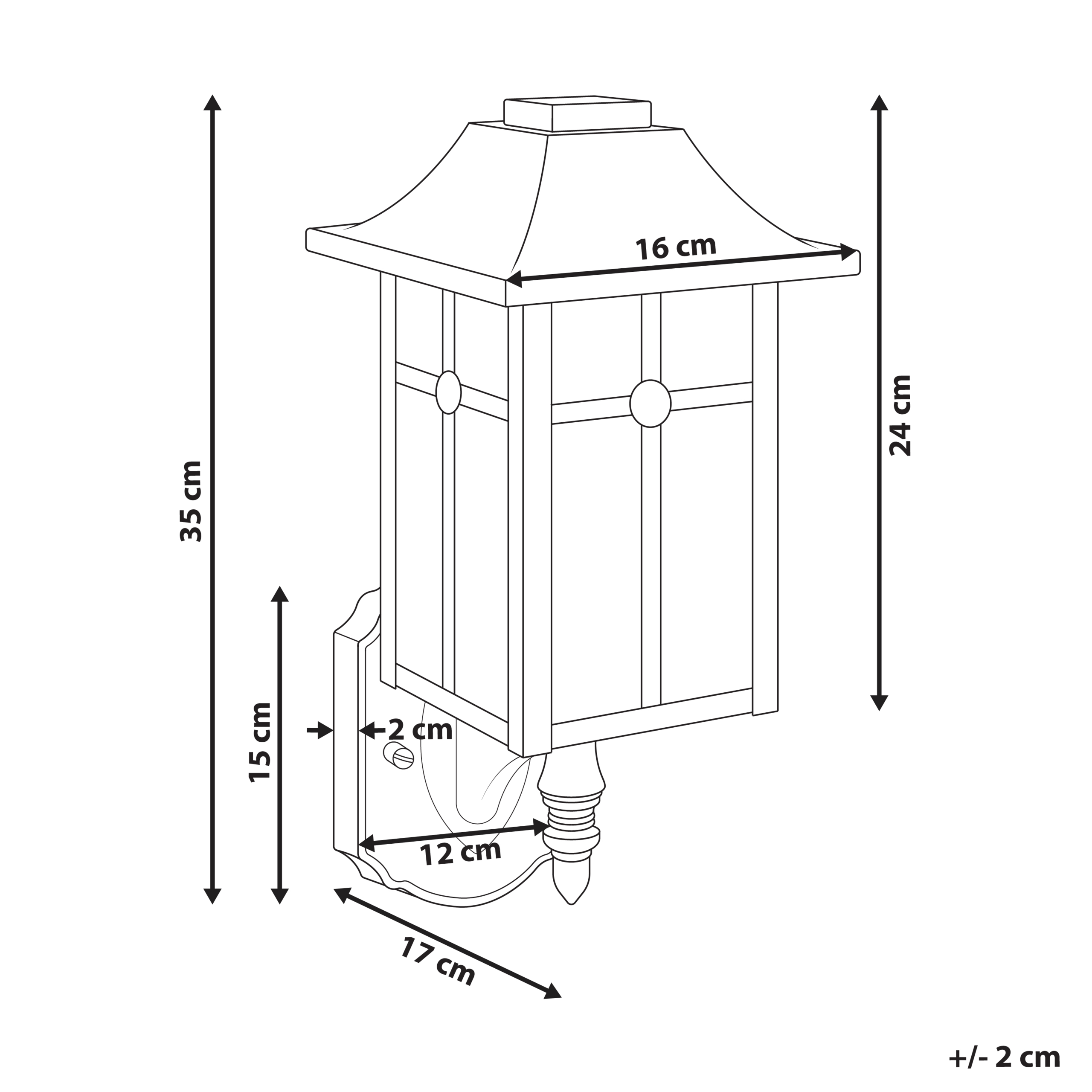 Ulkoseinävalaisin ALATA Musta