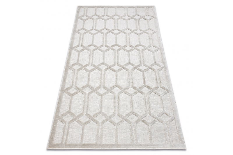 Matto SANTO STRING SIZAL 58385 Ruta, geometrinen beige 120x170 cm