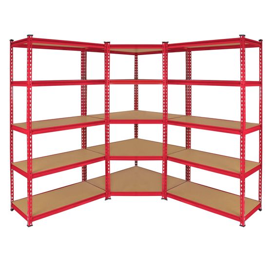 Z-Rax 90 cm hyllystöpaketti: kulmahyllystö ja 2 autotallin hyllypaikkaa