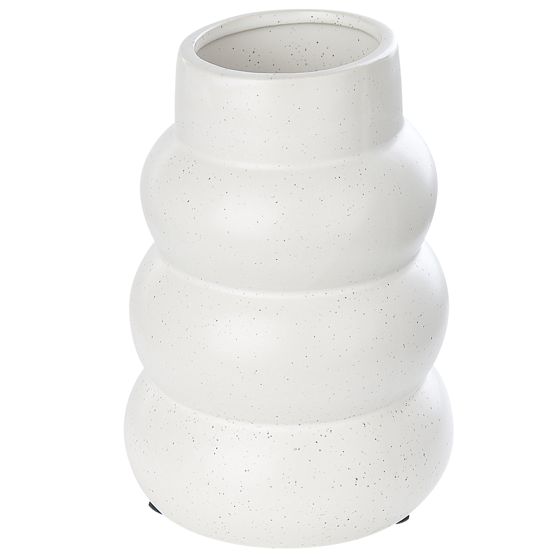 Kukkamaljakko PIREAS kivitavara 22 cm Valkoinen