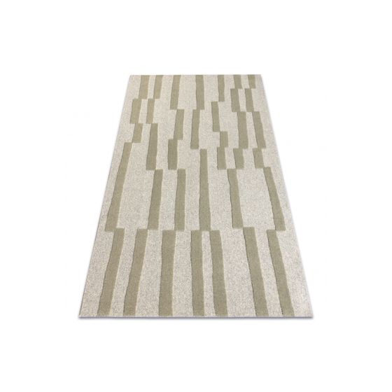 FLUX 461.109.SA401 villamatto- Geometrinen loft harmaa / vihreä 160x230 cm