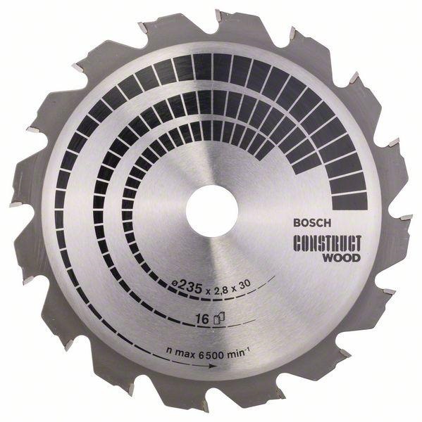 Bosch Construct Wood -Pyörösahanterä 235x30 mm, 16 hammasta