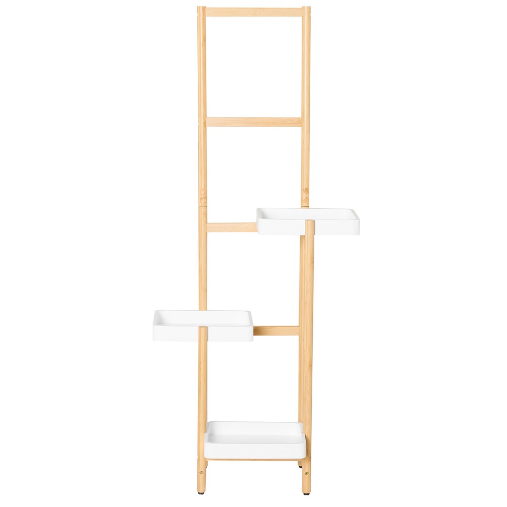 SoBuy Kukkateline Kasviteline Säilytysteline puukuitulevystä valkoinen 66 cm STR13-WN