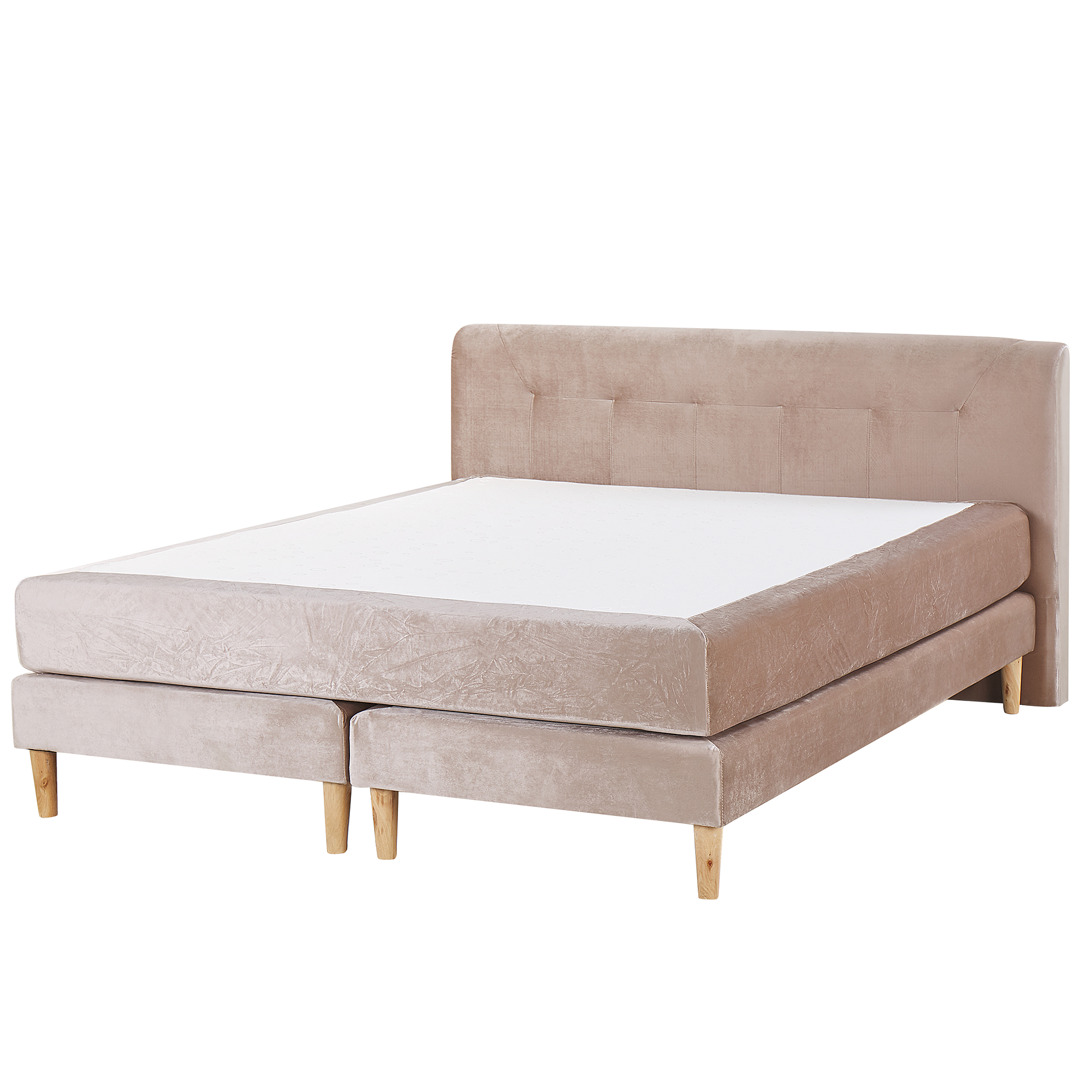 Jenkkisänky Sametti MARQUISE 160 x 200 cm Beige