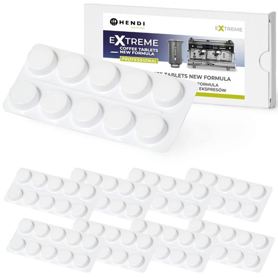 Tabletit vedenlämmittimien, termospullojen ja kahvinkeittimien puhdistukseen, 400 kpl. - Hendi 976647