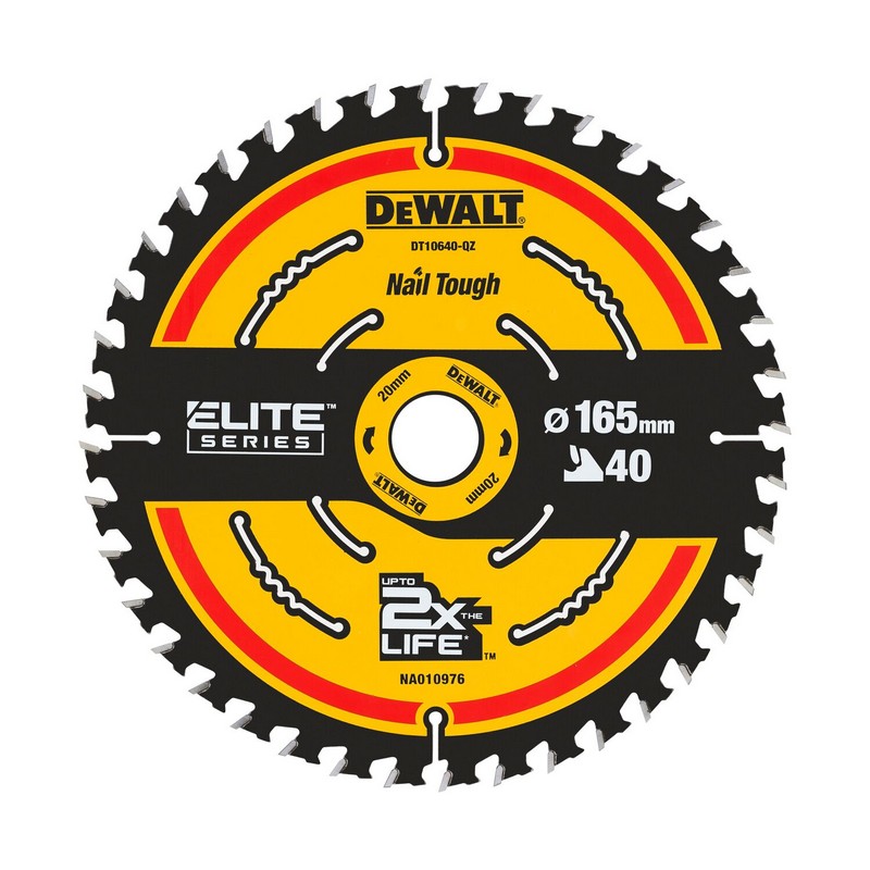 DeWalt Extreme/Elite -Pyörösahanterä 165x20 mm, 40 hammasta