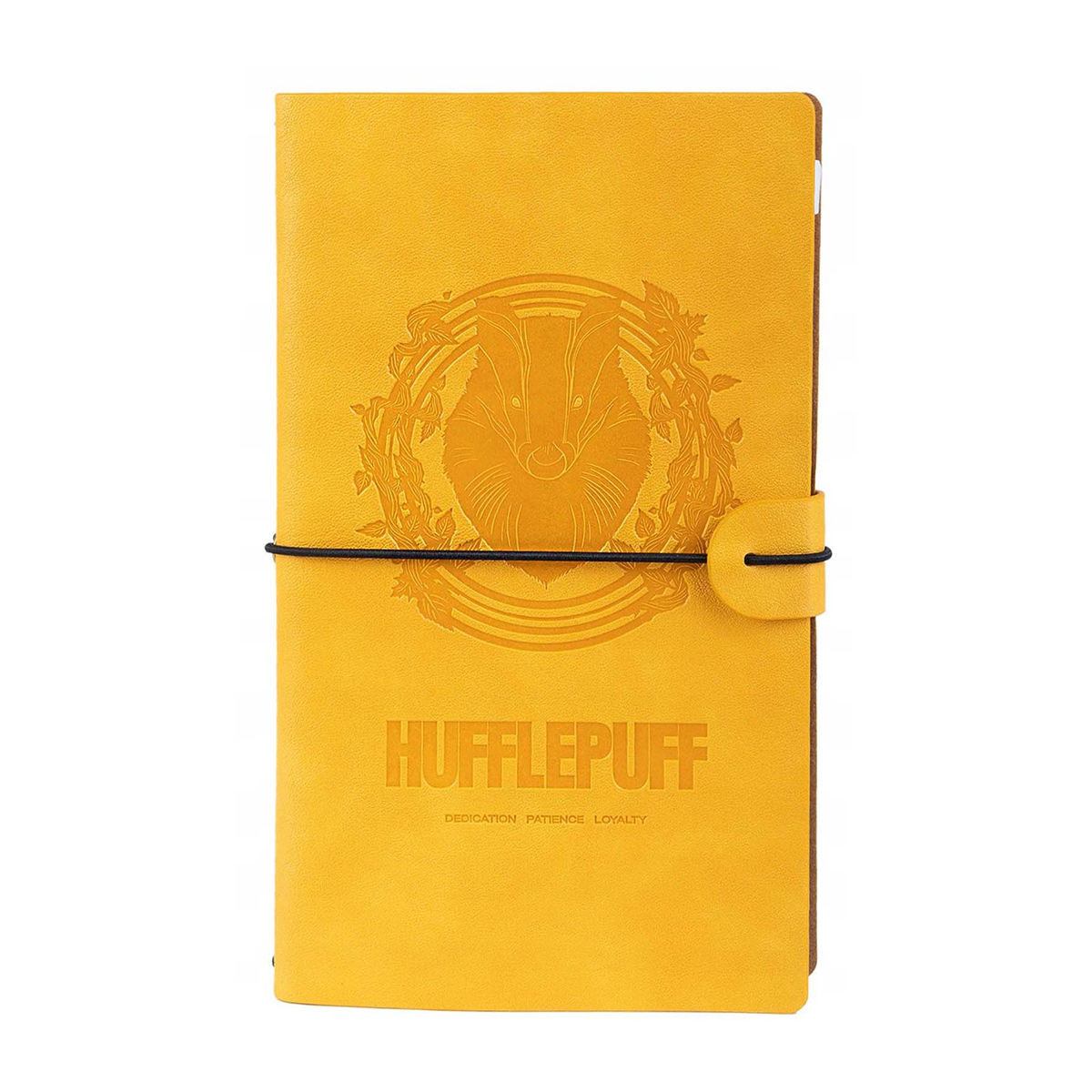 Hufflepuffin matkapäiväkirja 12x19,6 cm sulkuelastikkeella