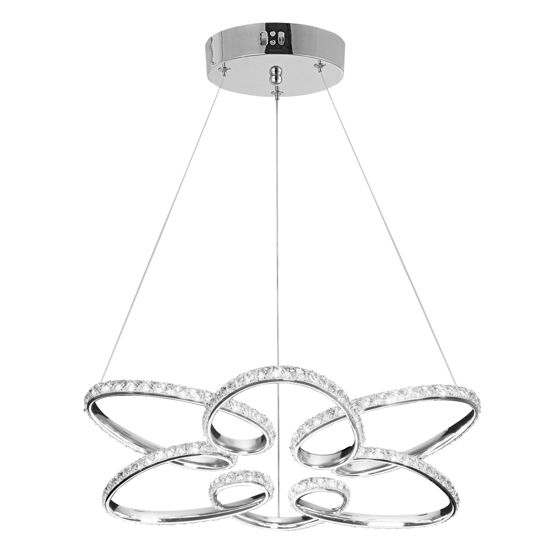 TOOLIGHT riippuva kattovalaisin LED G002-CP kromi, 54x56x112cm