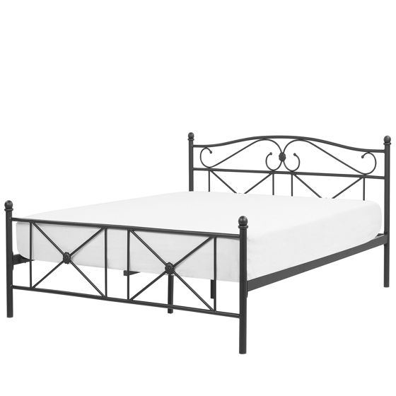 Sänky metalli RODEZ 140 x 200 cm Musta