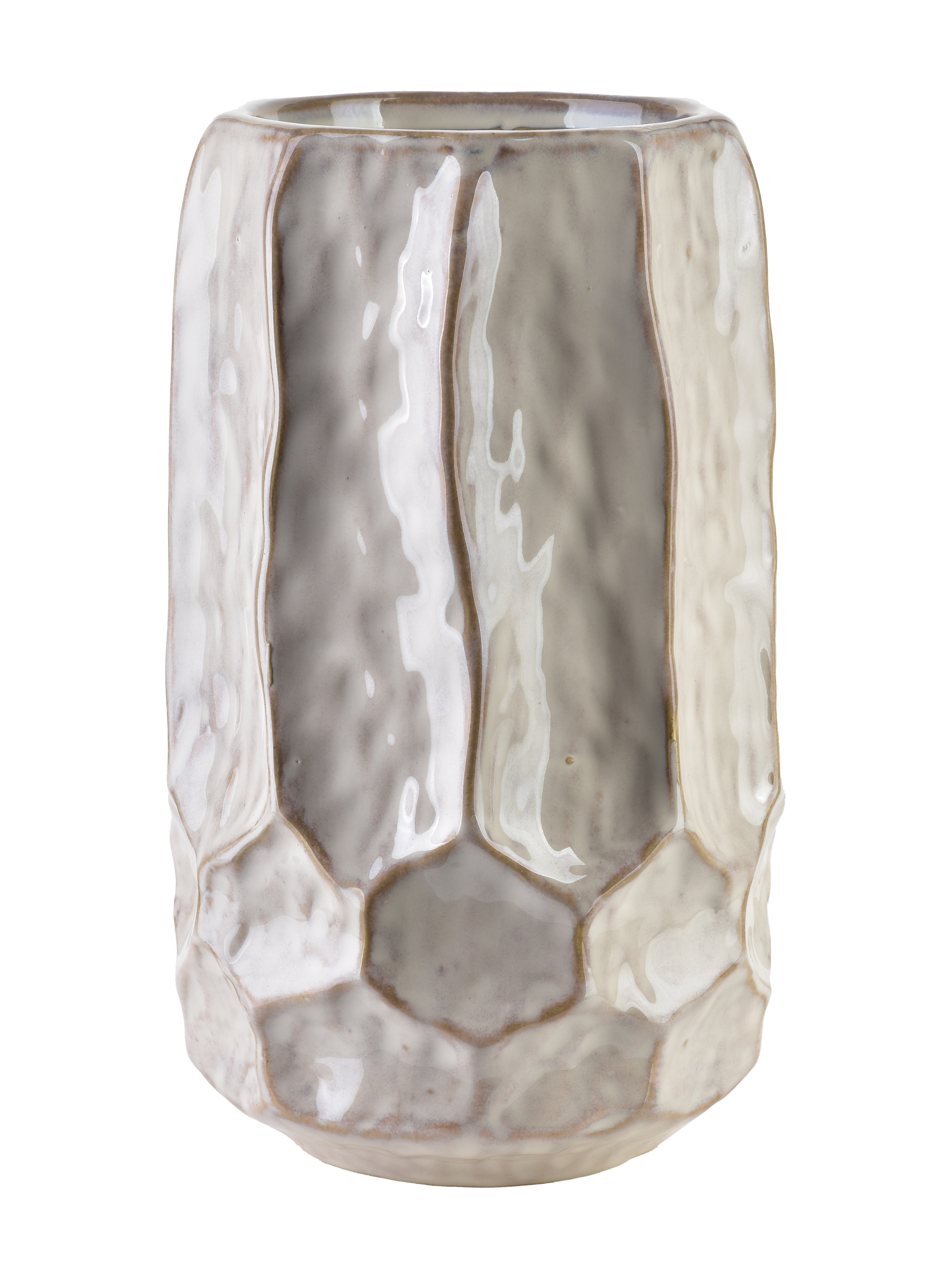 MONDEX keramiikkamaljakko, kohokuvioitu, 12 x 14 x 26 cm