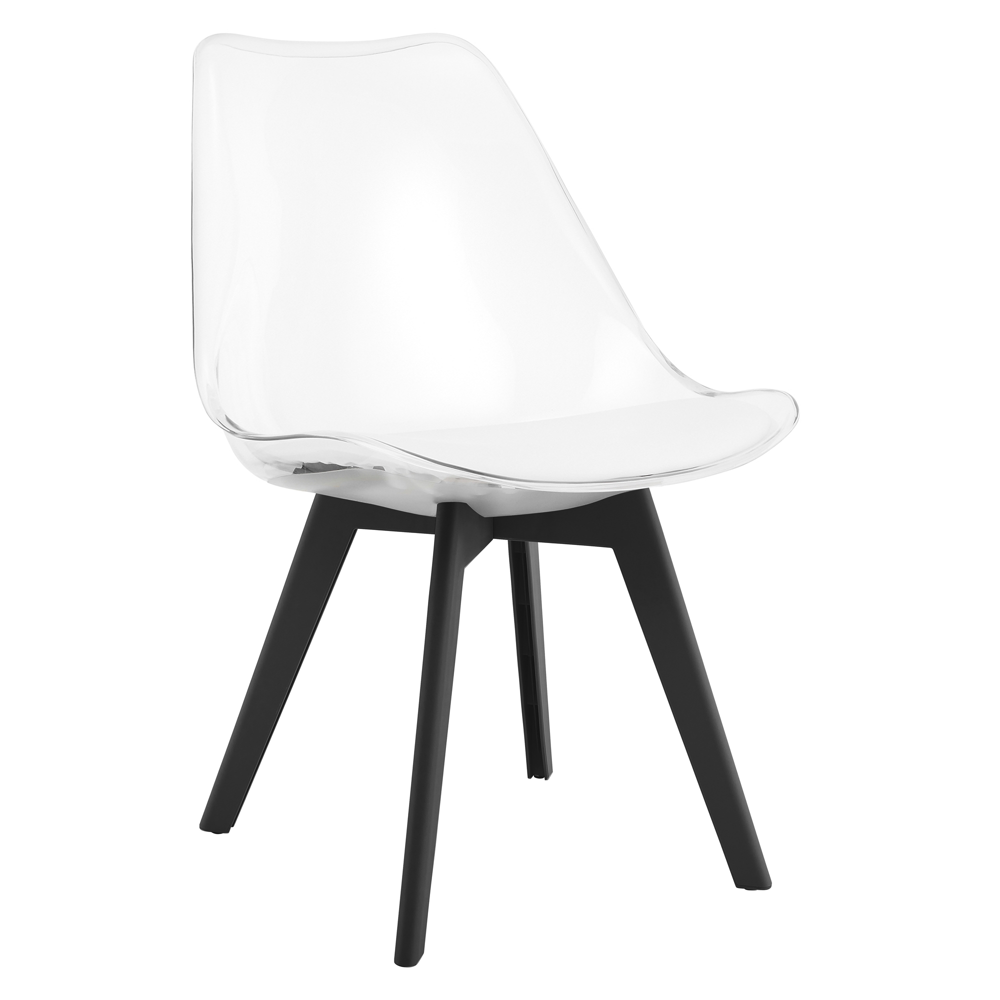 MARK-tuoli - läpinäkyvät / mustat jalat x 1