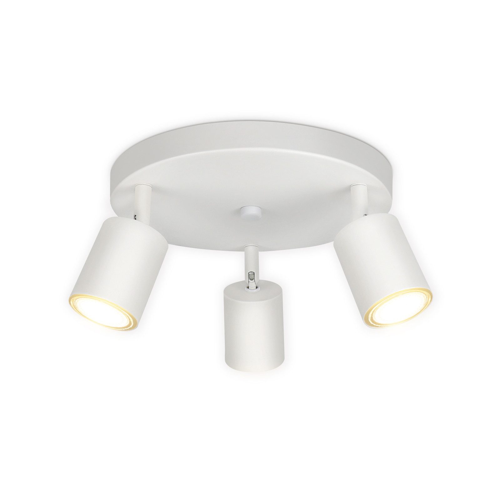 NETTLIFE LED - kattovalaisin käytävään, kattovalaisin olohuoneeseen, 3 pyöreää valkoista GU10- lamppua