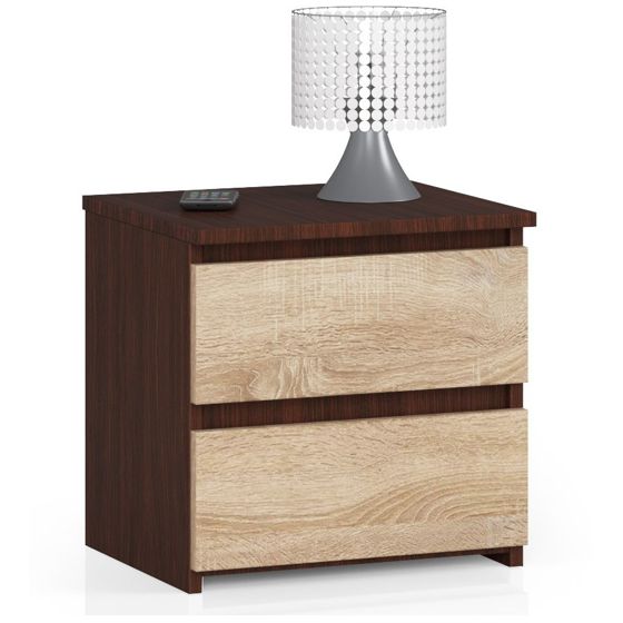 Akord Senkki 2 Laatikkoa Wenge/Sonoma-tammi 40x35x40