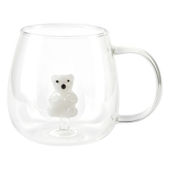 Allesken, läpinäkyvä, borosilikaattilasi muki, 400 ml, P:11.5 x L:9.5 x K:7.5 cm