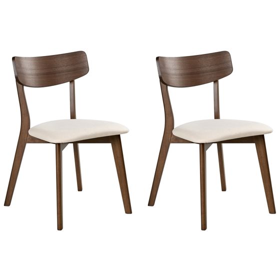 Ruokatuolisetti 2 kpl HOPE puu Luonnonvalkoinen/tummanruskea