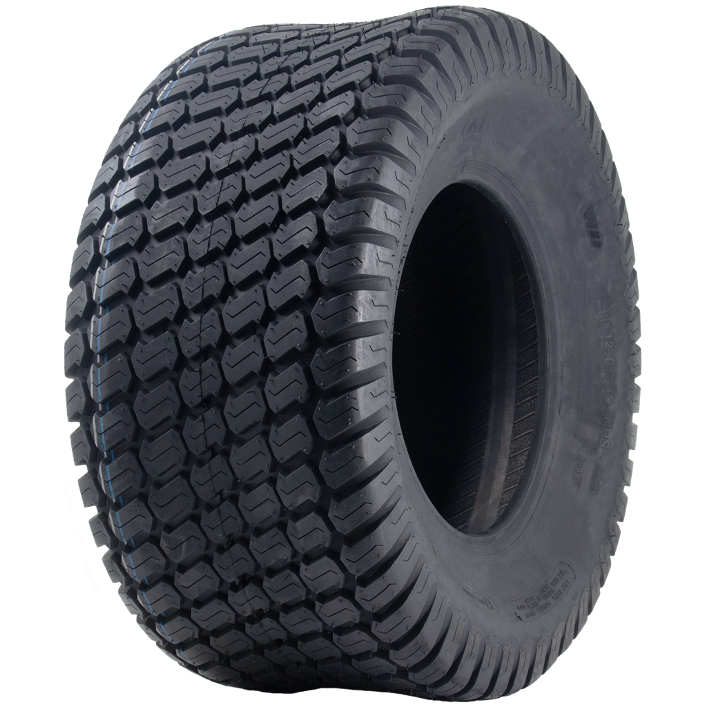 26x12.00-12 ruohonleikkurin rengas, 4-kerroksinen, monikäyttöinen nurmikko- ja ruohomalli P332, maantieajoon hyväksytty, 810 kg