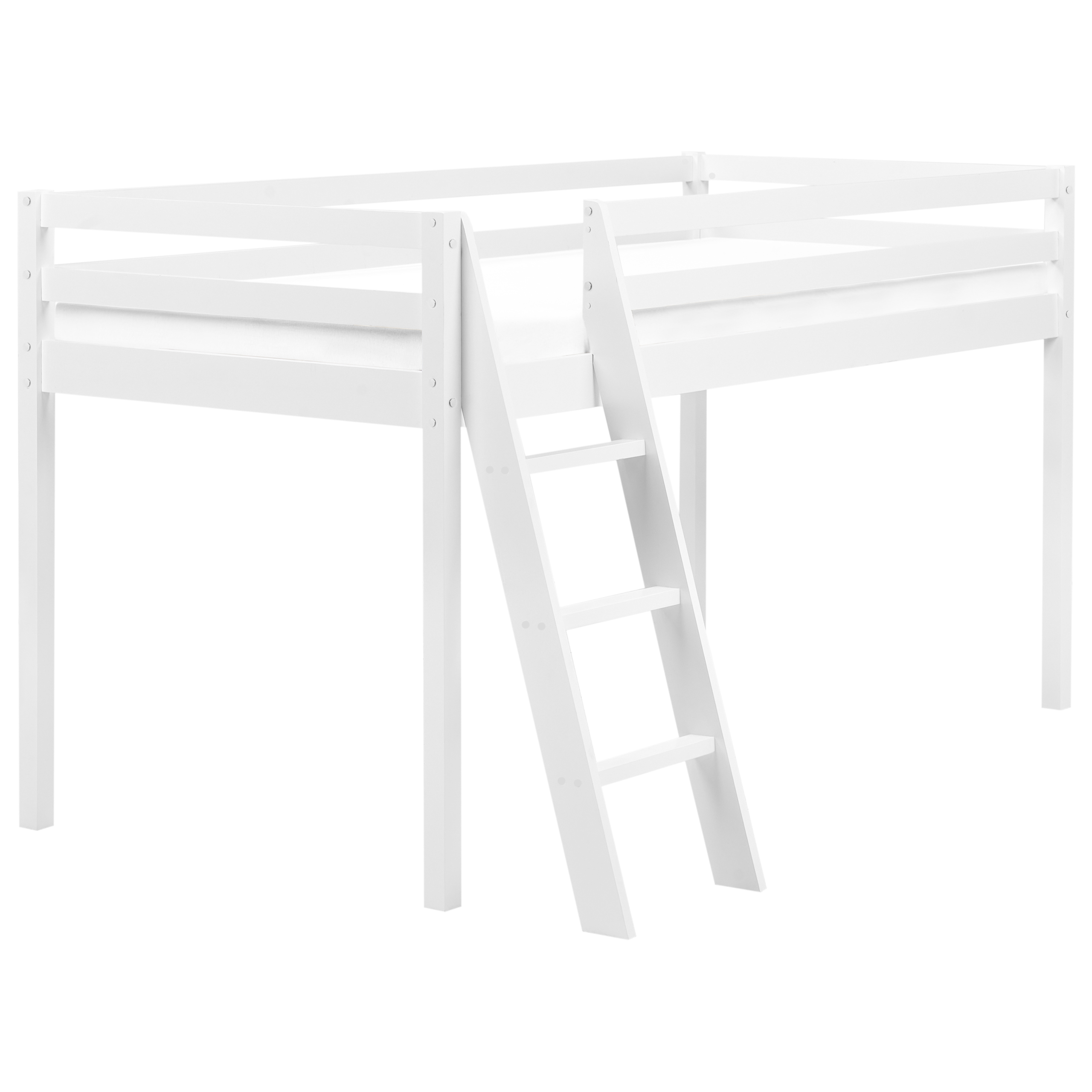 Puoliparvisänky mänty ASCOUX 90 x 200 cm Valkoinen