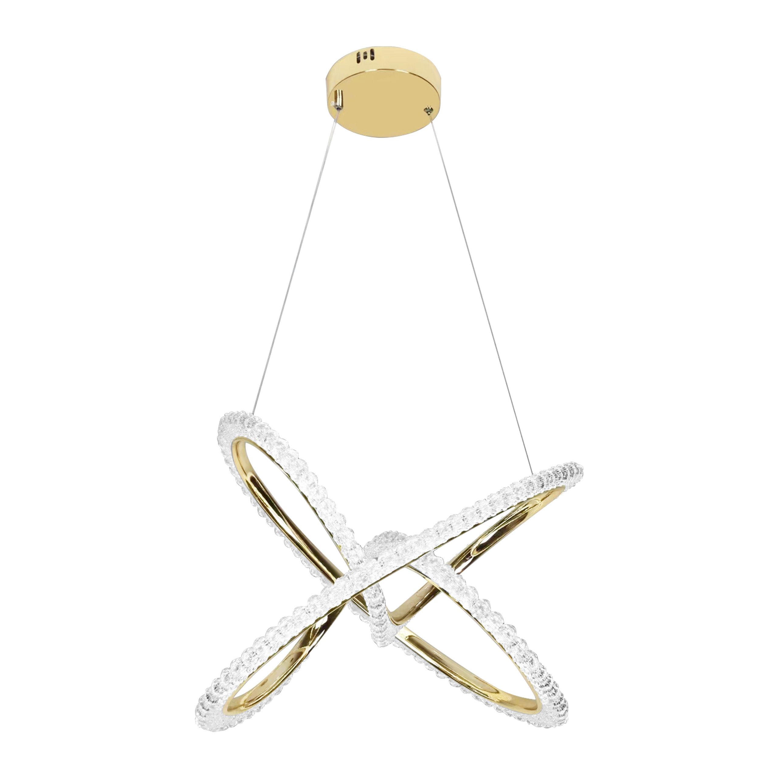 TOOLIGHT riippuva kattovalaisin LED G035-CP kulta, 42x42x36cm