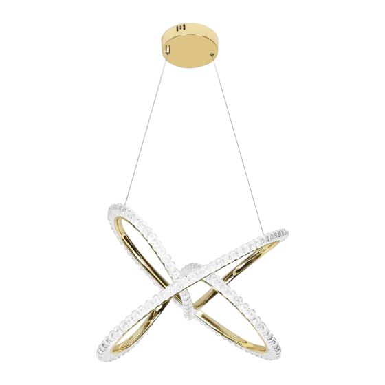 TOOLIGHT riippuva kattovalaisin LED G035-CP kulta, 42x42x36cm