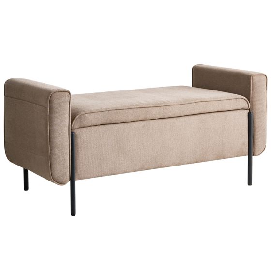 Säilytyspenkki LEWES Kangas Beige