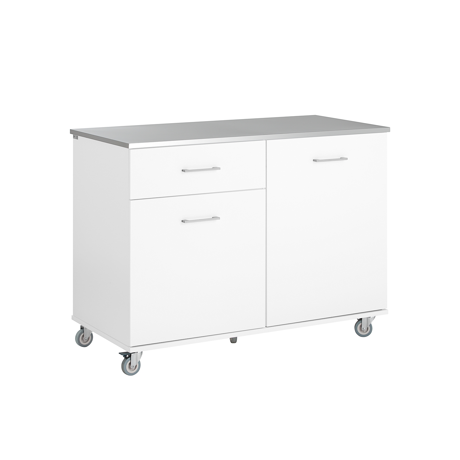 SoBuy Keittiösaareke FKW117-W pyörällinen ekolaatuinen valkoinen 120x56x90cm