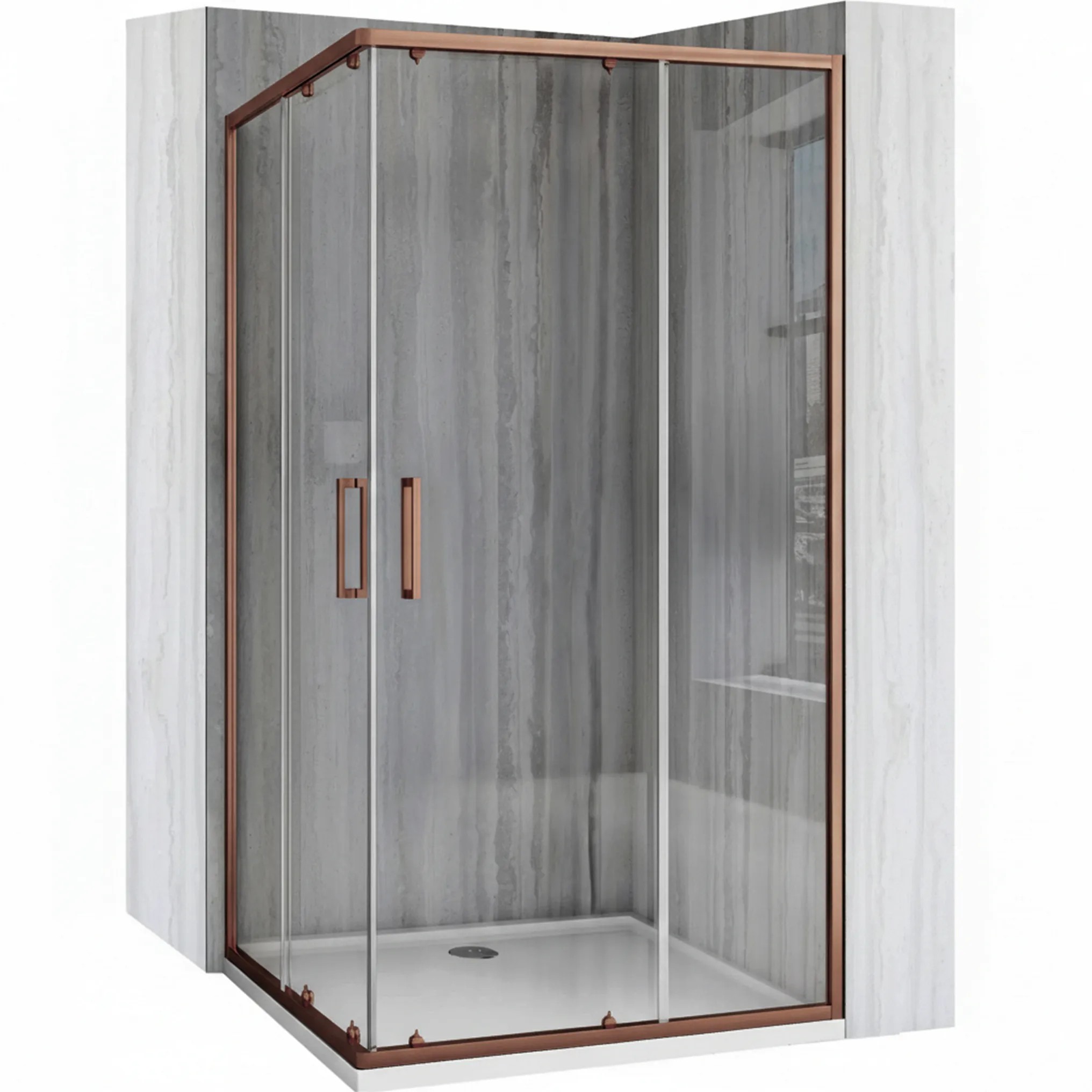 REA Suihkukaappi City 80x100 Harjattu kupari, 80X100X190CM