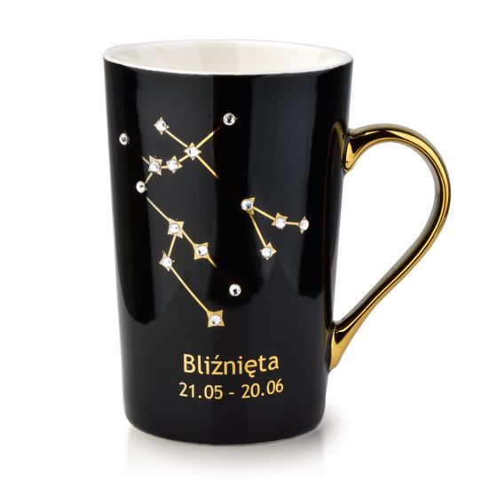 Muki posliini Affek Design Zodiak Bliznieta 430 ml musta 1 kpl