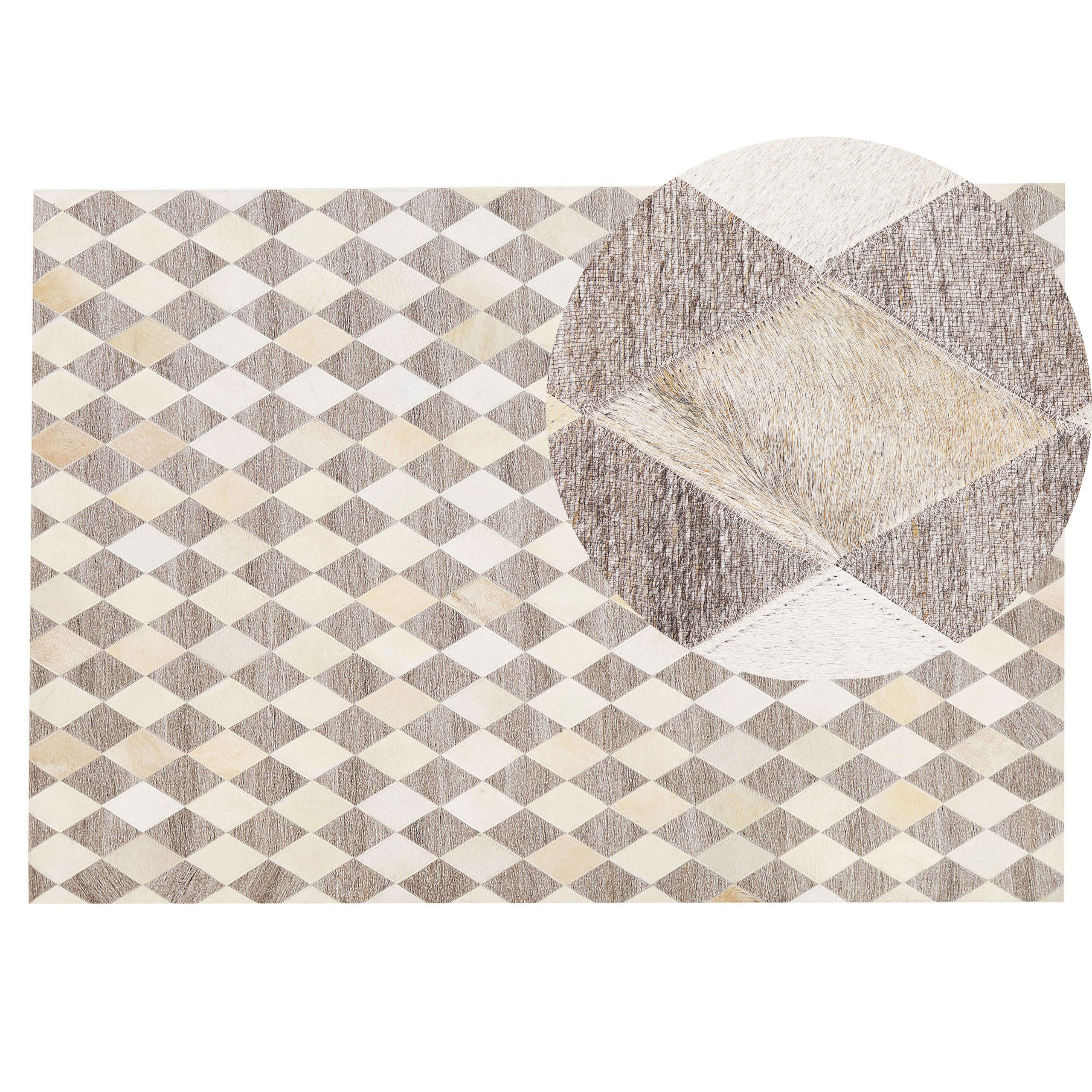 Matto SESLICE Beige 140 x 200 cm Nahka