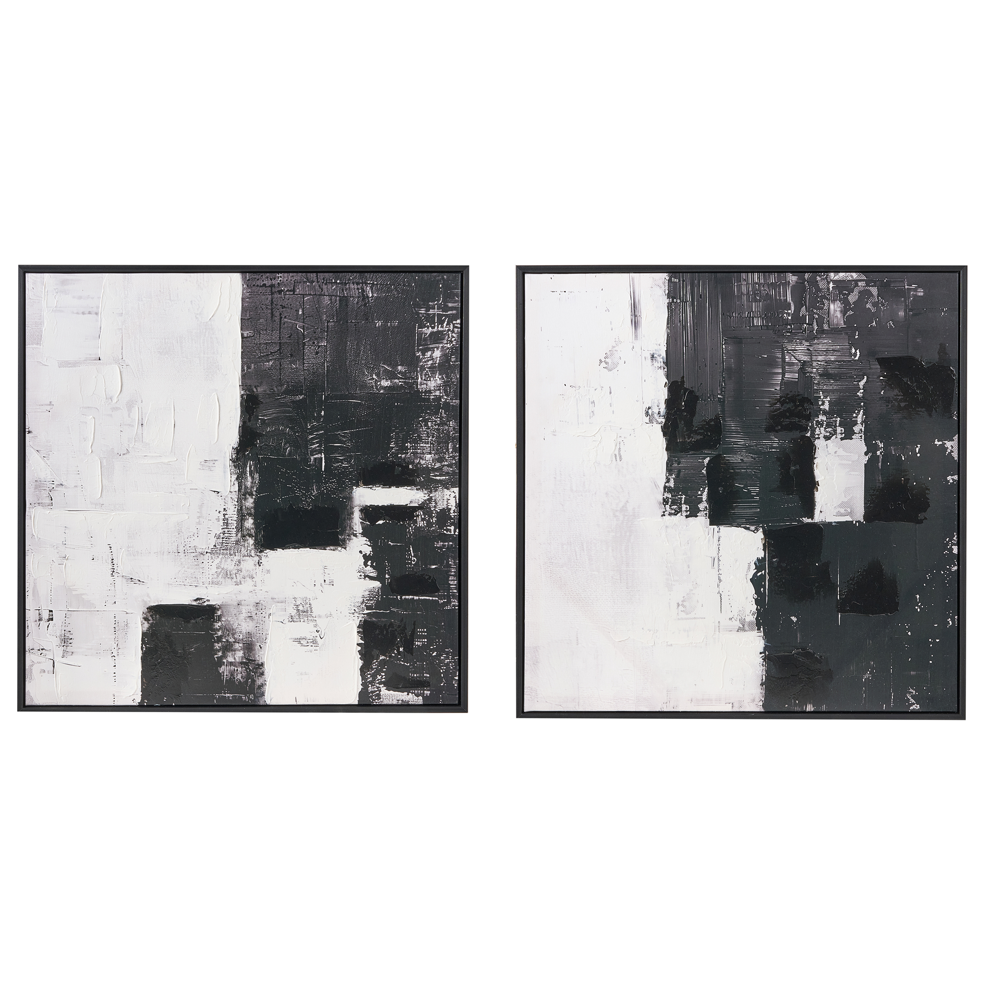 Canvas-taulusetti 2 kpl CASHEL Abstrakti aihe Musta