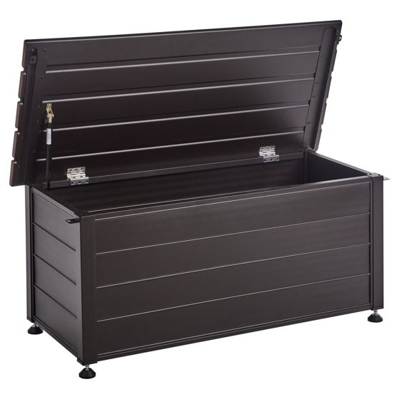 Säilytyslaatikko CAMPALTO metalli 113 cm 50 cm Tummanruskea