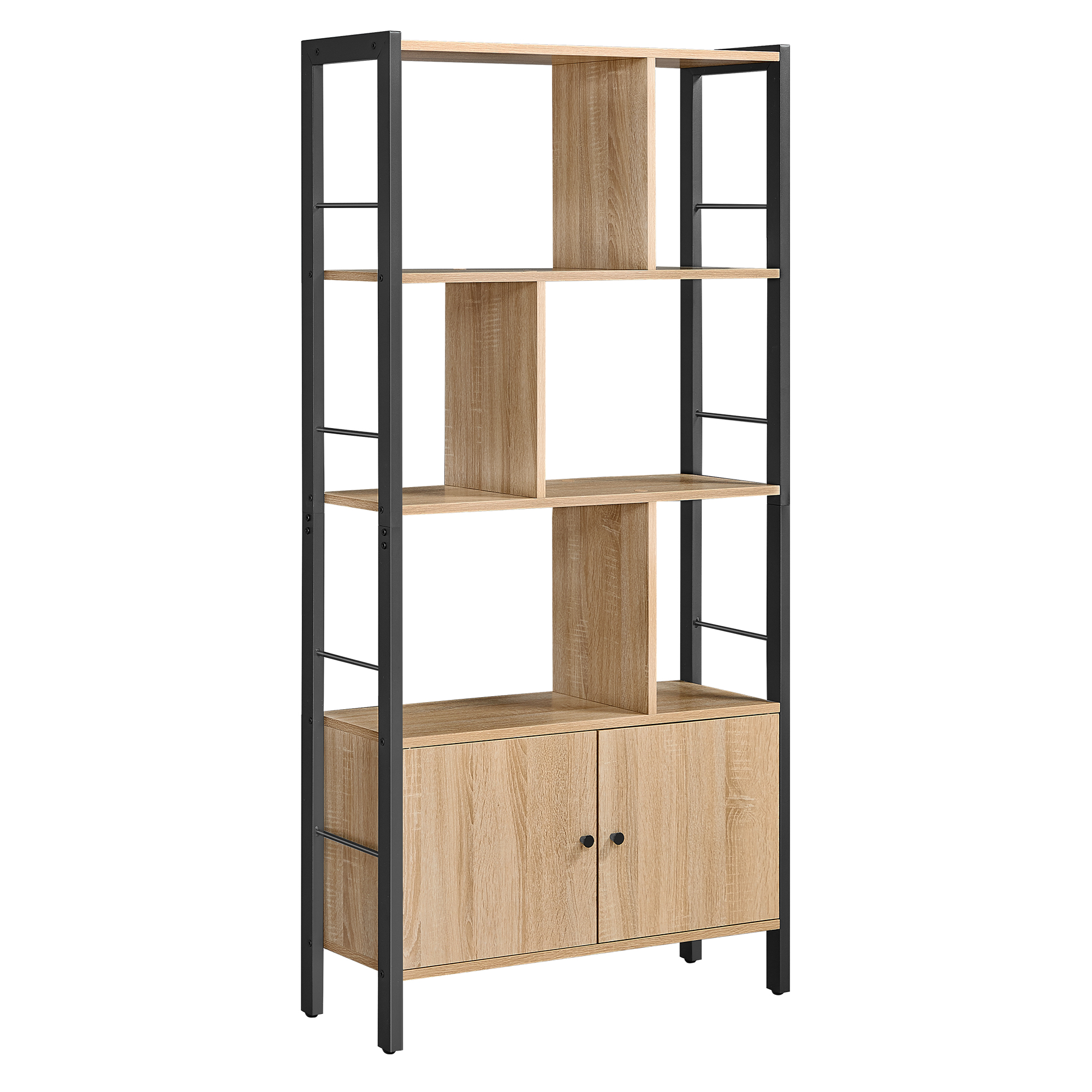 sonoma-tammi-kirjahylly LBC022B11 5 hyllyä