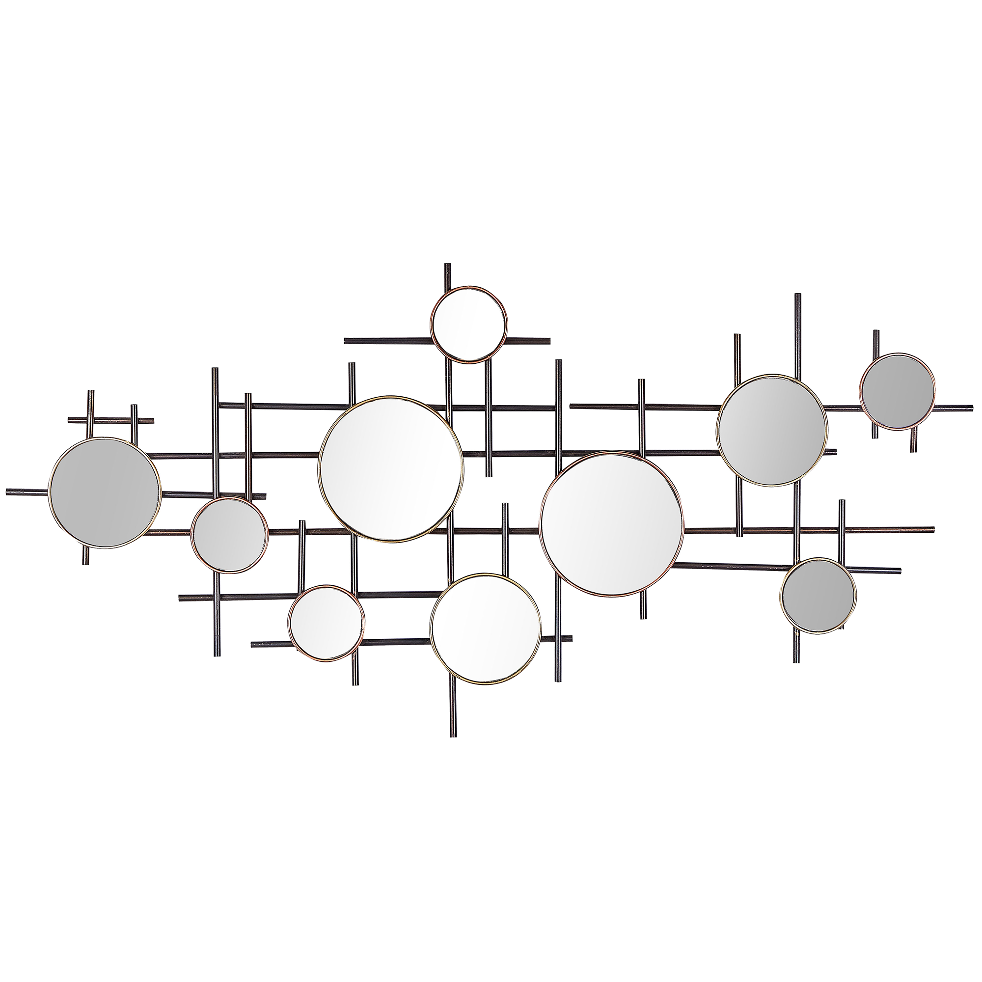 Seinäpeili IBOS 113 cm 55 cm metalli Musta