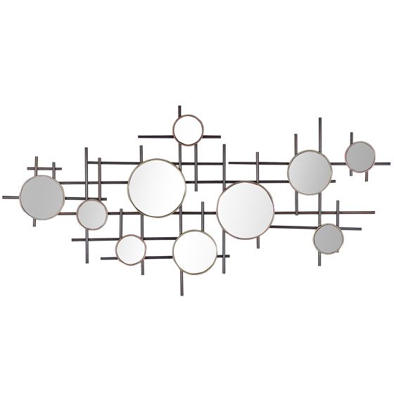 Seinäpeili IBOS 113 cm 55 cm metalli Musta
