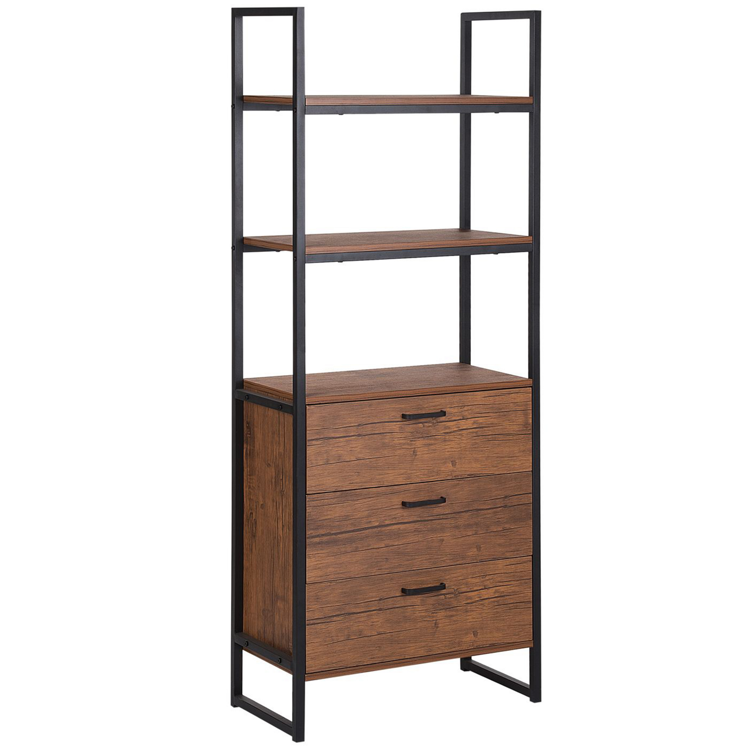 Kirjahylly TIFTON 158 cm Tummanruskea