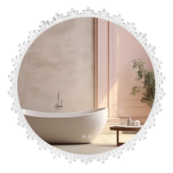 TUTUMI LED-seinäpeili X013 80 läpinäkyvä, 80x80x80cm