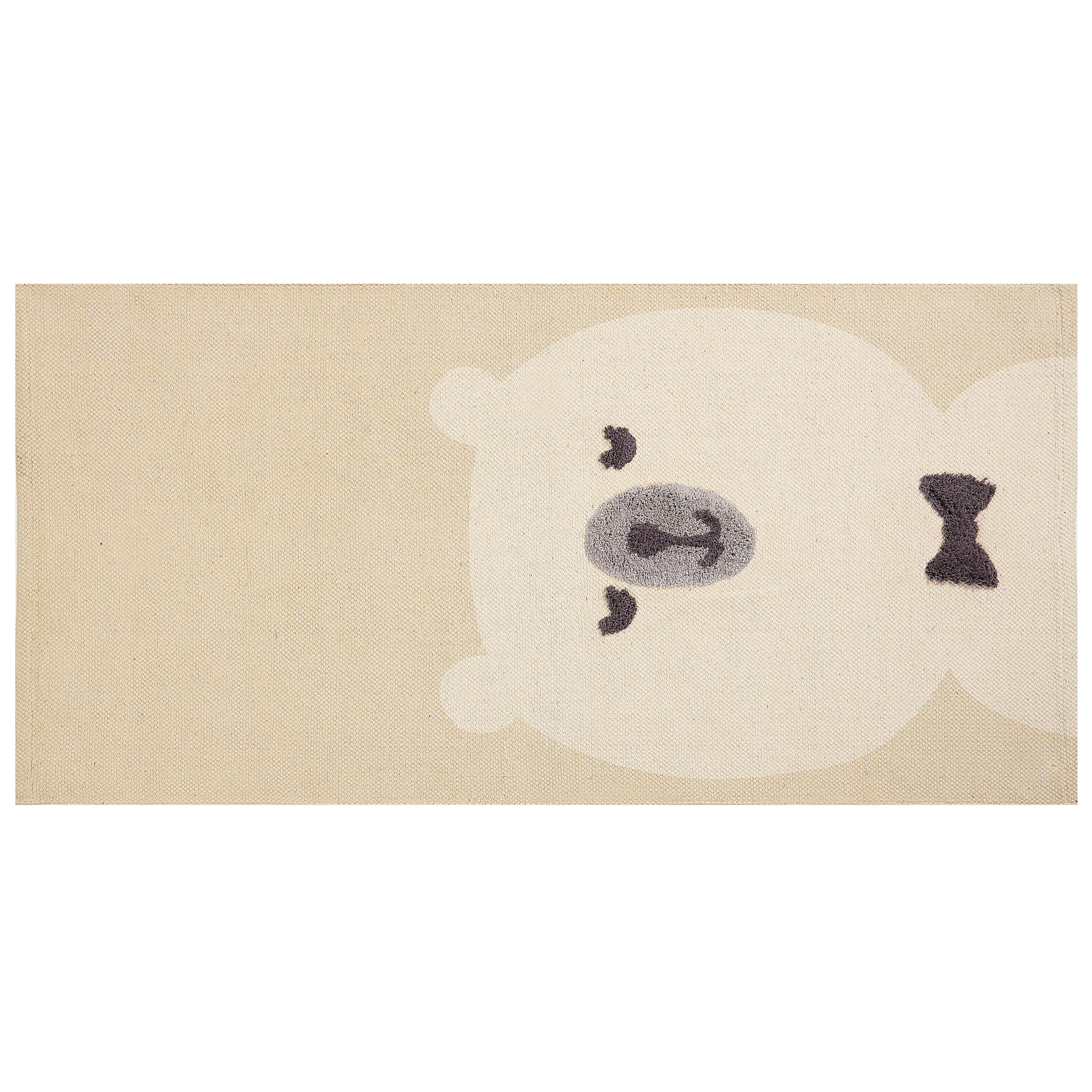 Lastenhuoneen matto SIMAU Beige 80 x 150 cm puuvilla