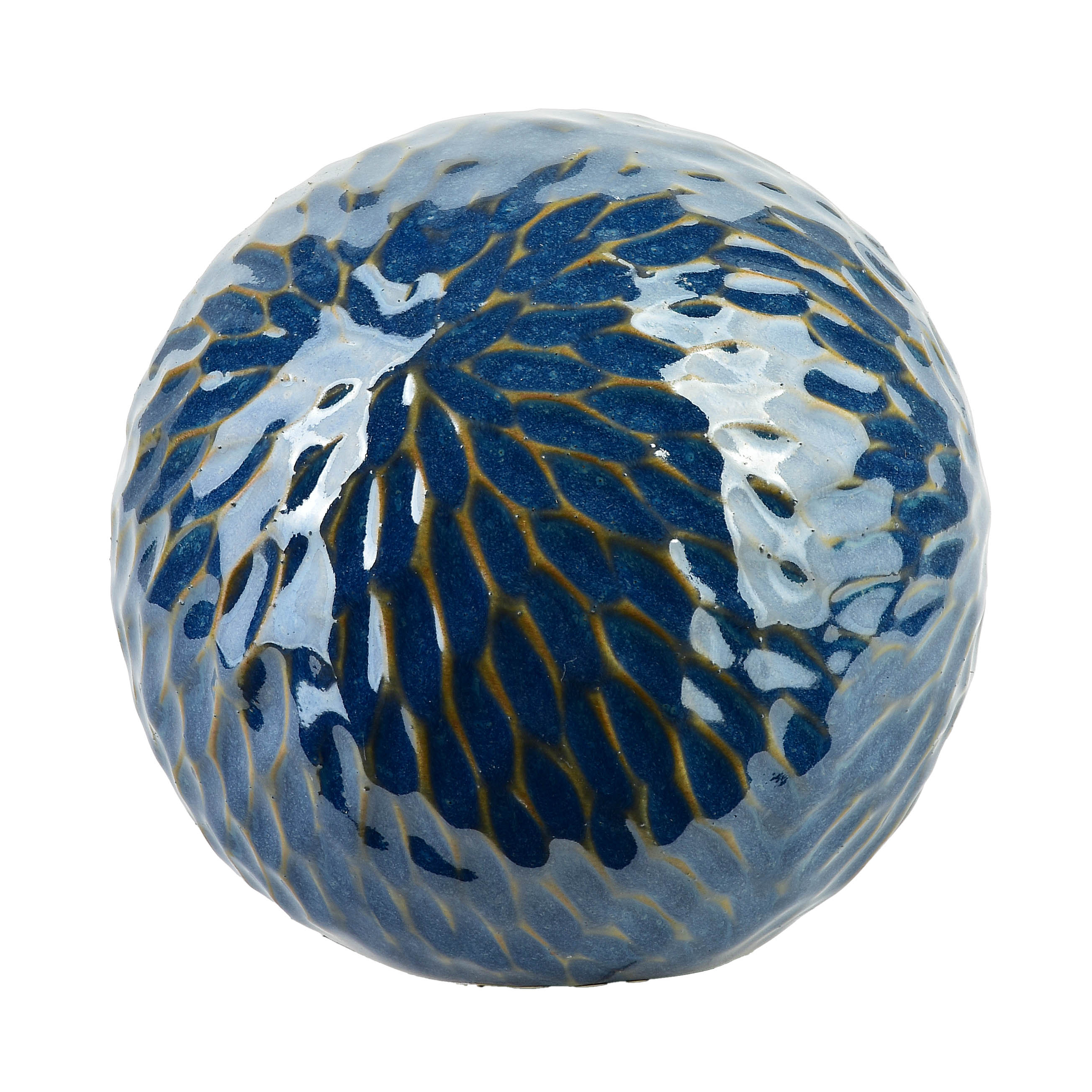 Koristepallo keramiikka Mondex Saggio Pattern 10 cm sininen-kulta 1 kpl