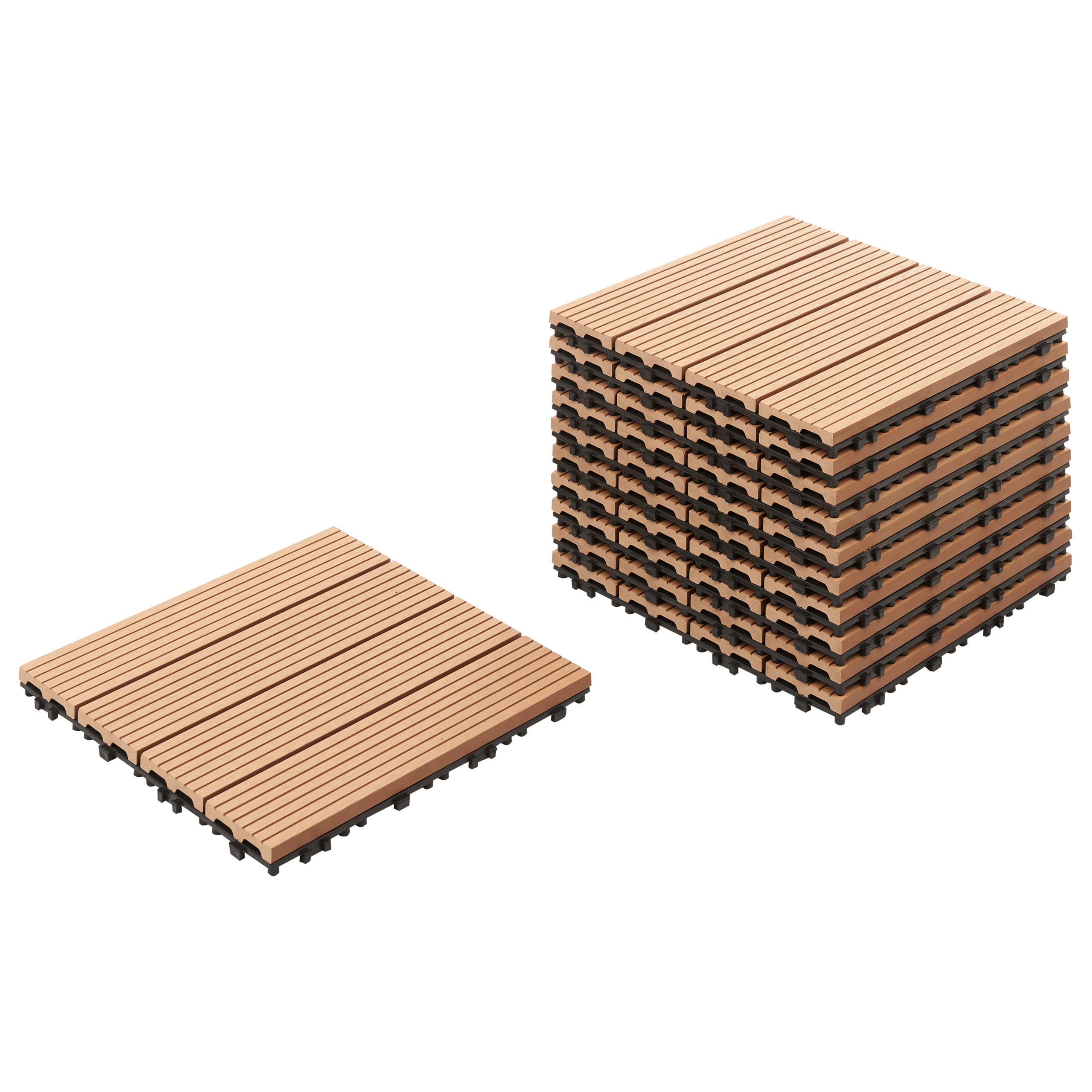 Terassilaatta ATELETA puu-muovikomposiitti (WPC) Vaaleanruskea