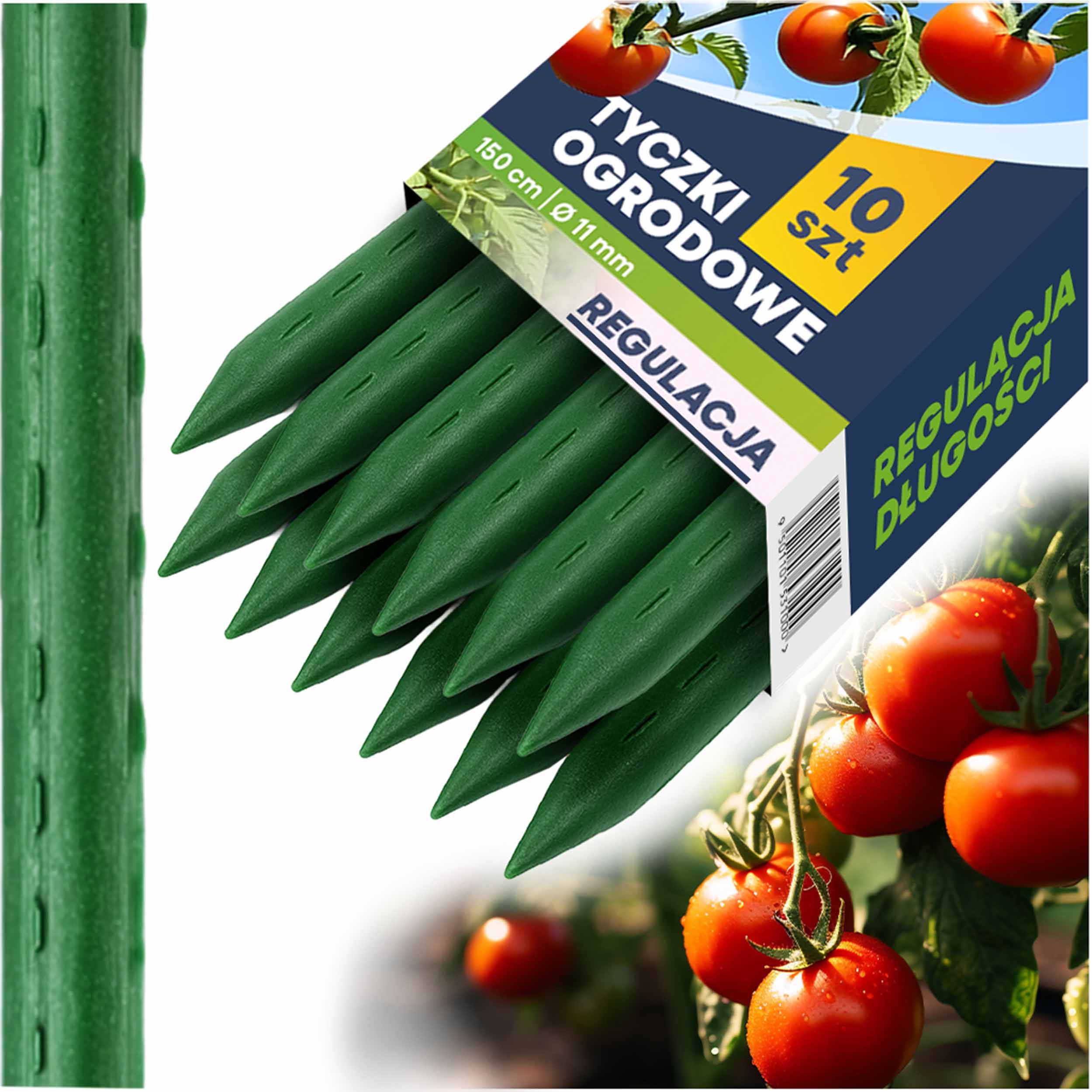 Kasvituet 150 cm Plonos PL-940 vihreät 10 kpl