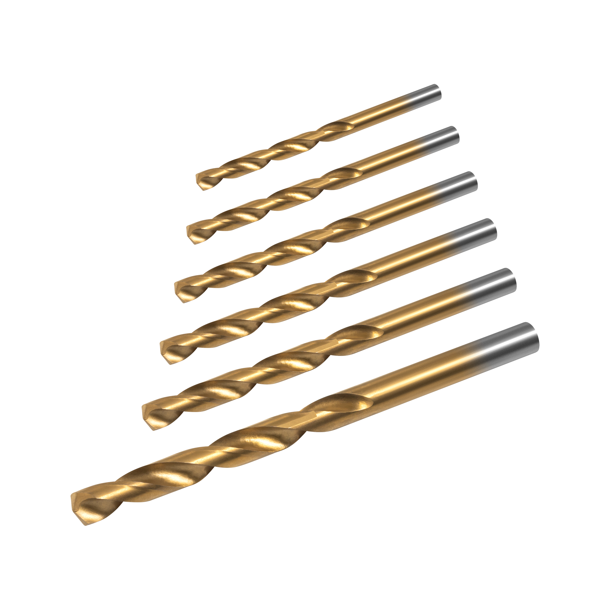 Rebel HSS -poranteräsarja metallille, teräkselle ja muoville, 6 osaa, 2–8 mm