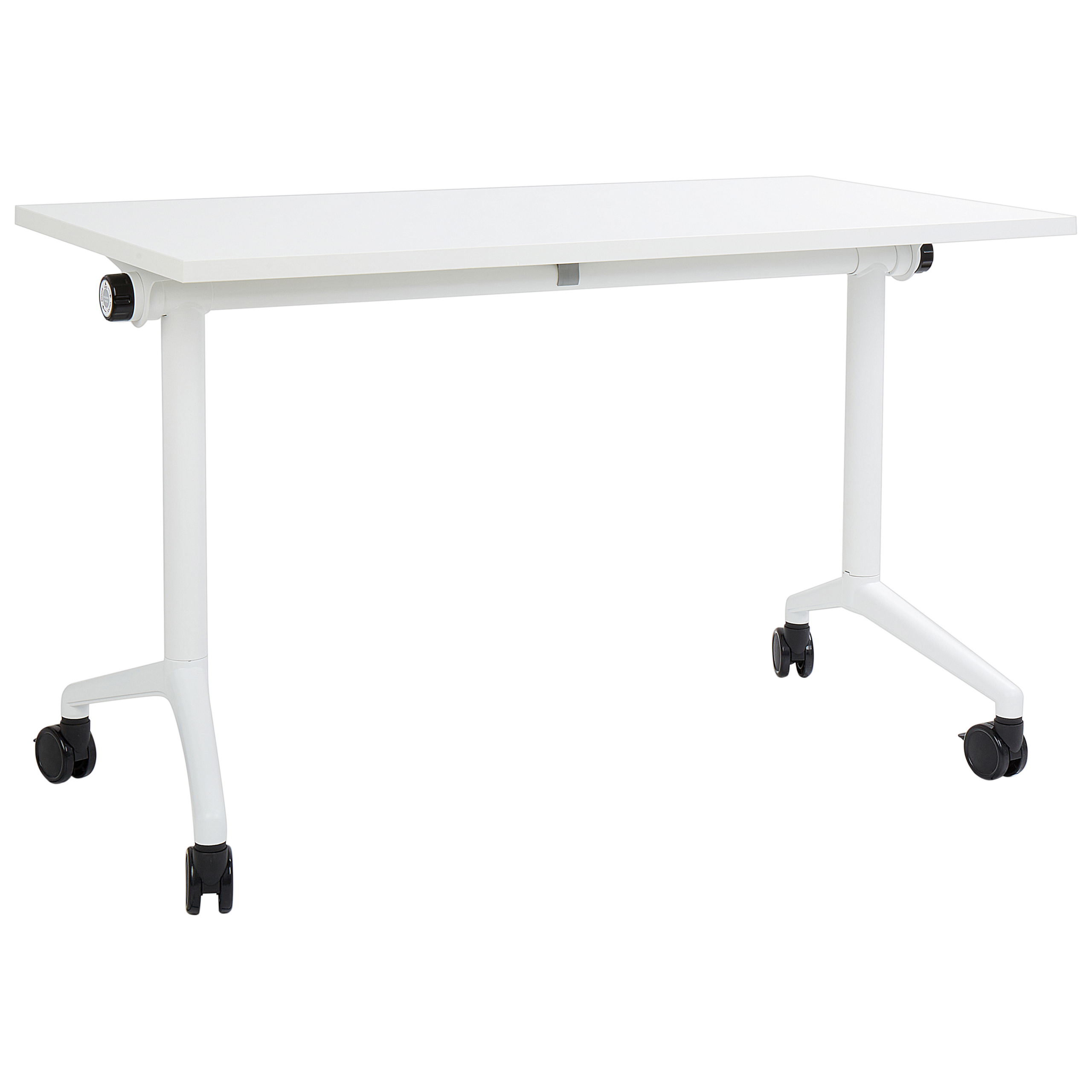 Työpöytä taitettava CAVI 120 cm 60 cm pyörillä Valkoinen