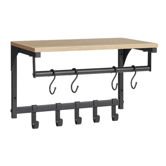 Seinähylly naulakoilla, sonoma-tammi, LCR103B11