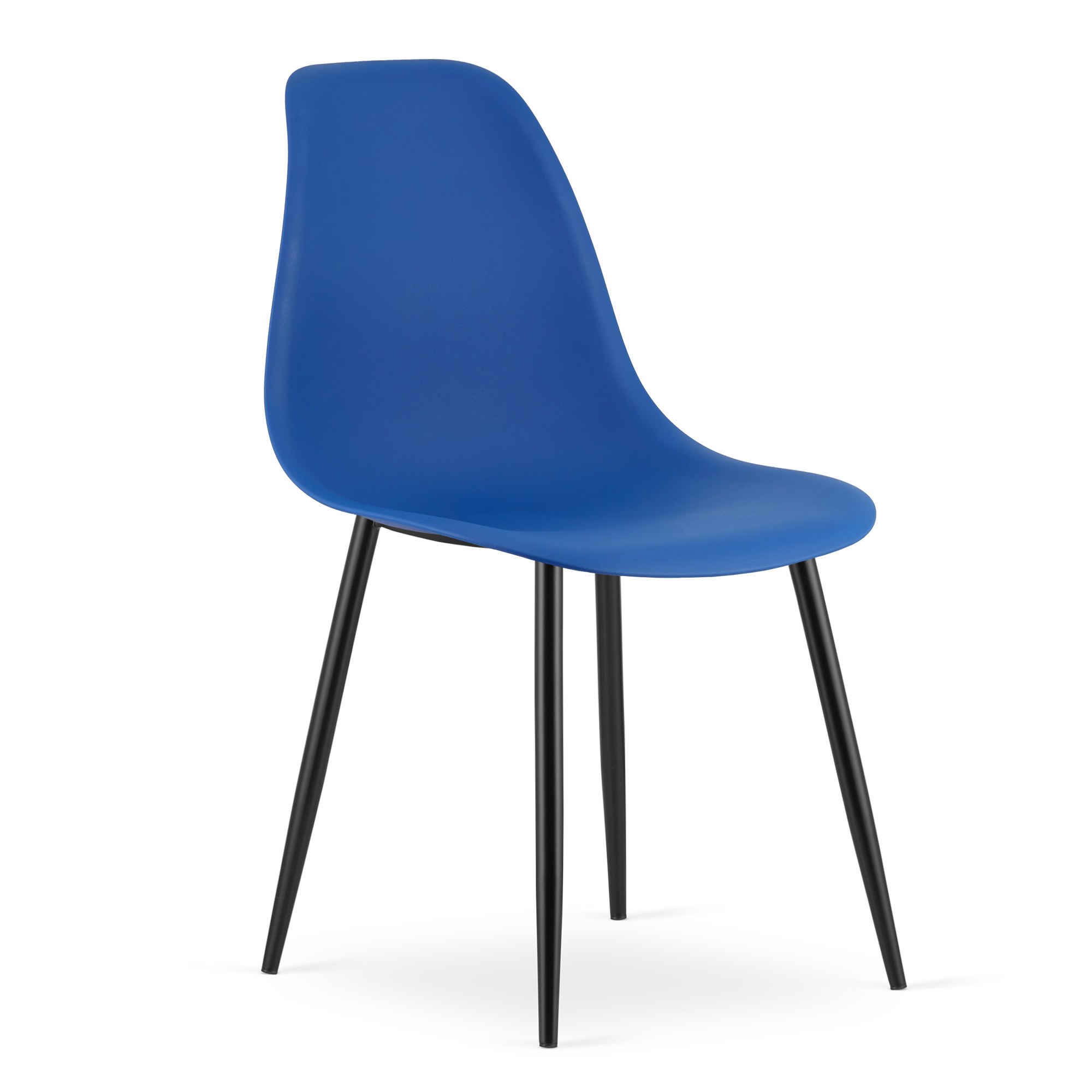 Tuoli - Leobert - WAT - sininen/mustat jalat - 46x51x84 cm - setti 4 kpl