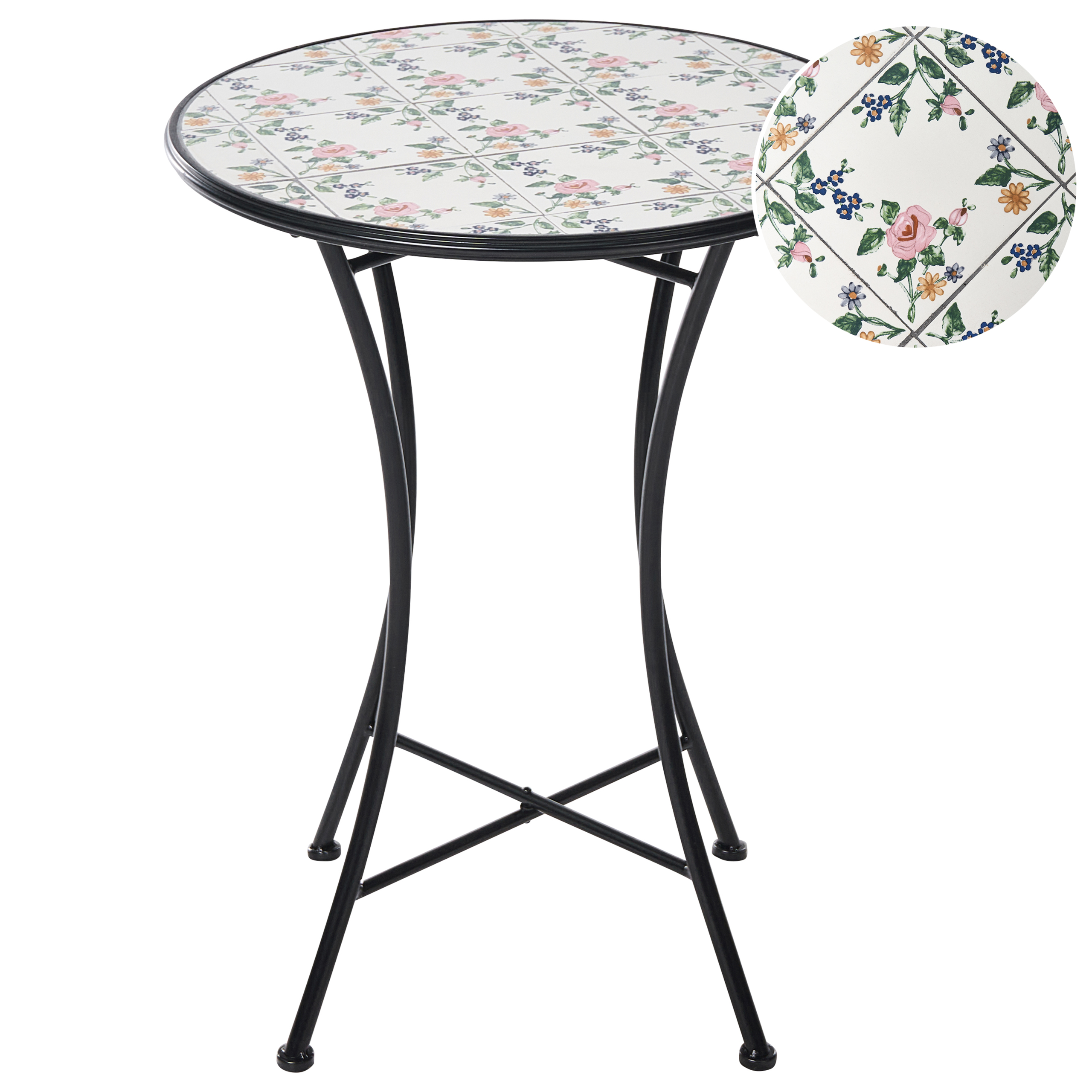 Bistropöytä COLLIO 60 cm 60 cm Metalli Musta