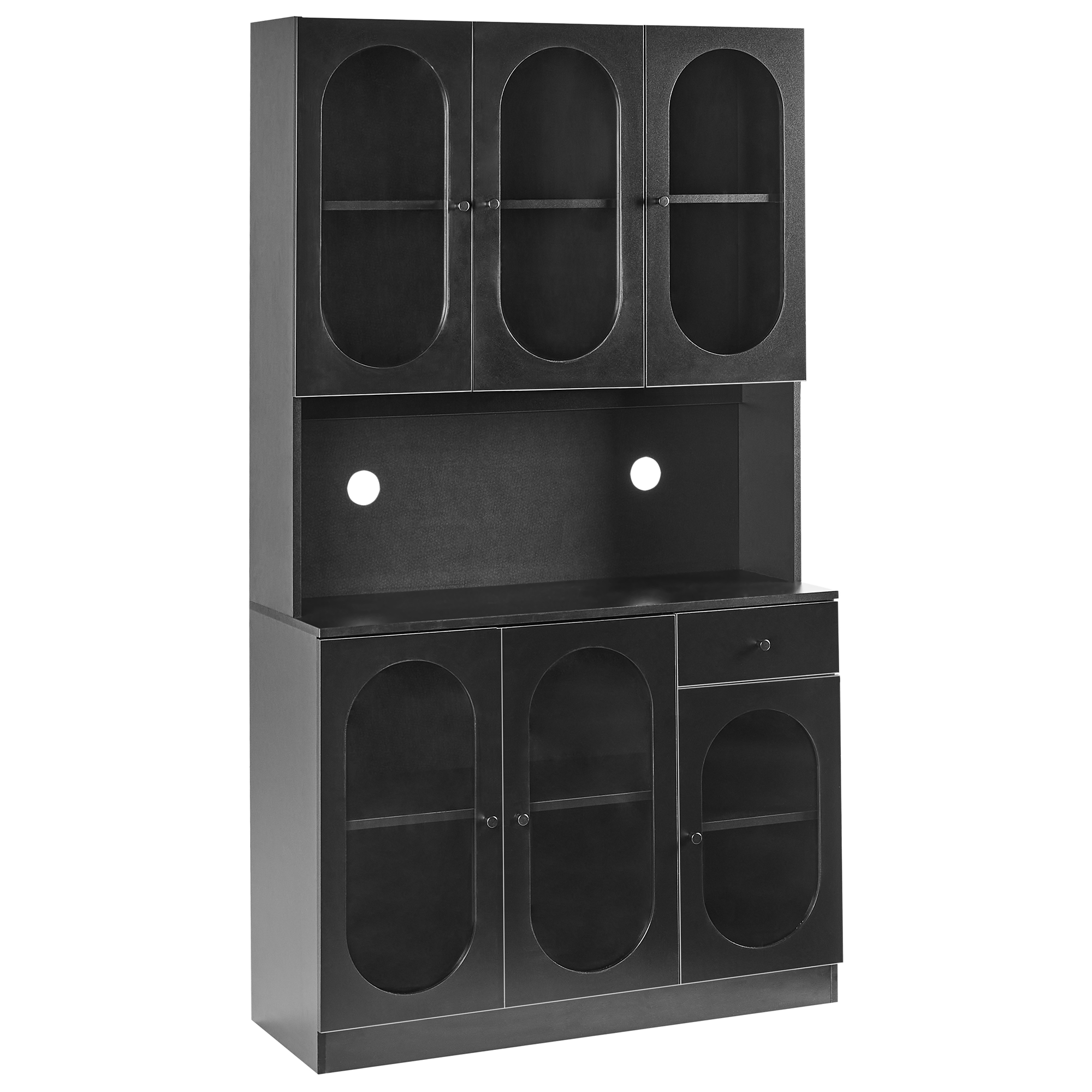 Lasivitriini LANGFORD 100 cm Musta